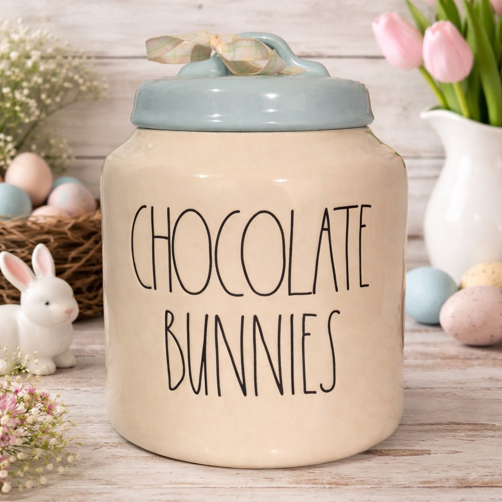 Rae Dunn CHOCOLATE BUNNIES Canister